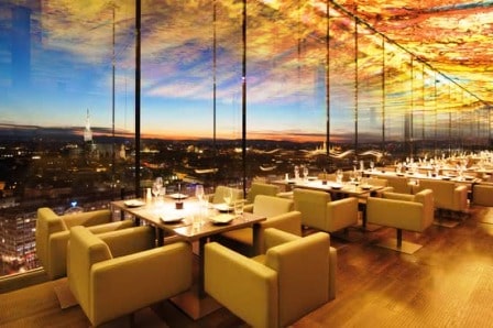 Evening sky restaurant